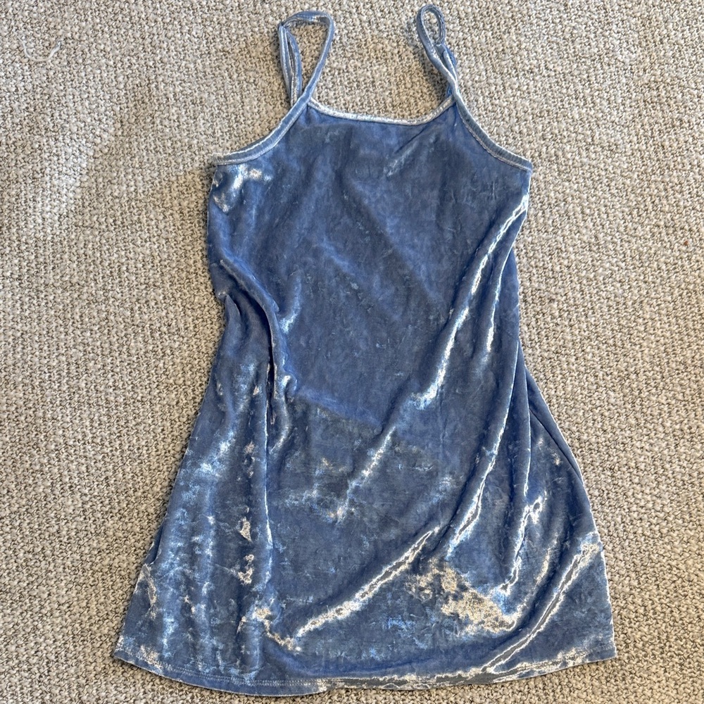 Art Class Blue Velvet Dress